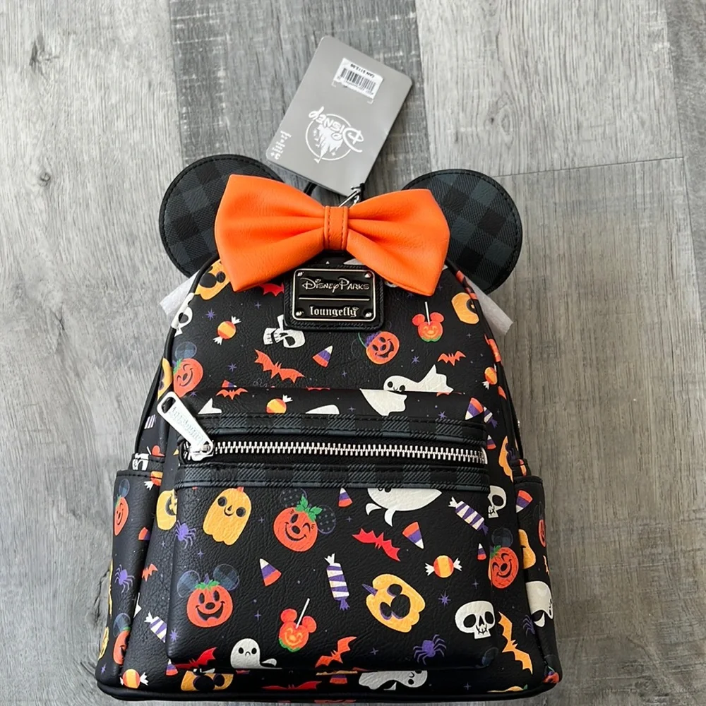 Minnie Mouse Halloween Disney Park Loungefly backpack 2021 BRAND NEW WITH TAGS - Picture 1 of 8